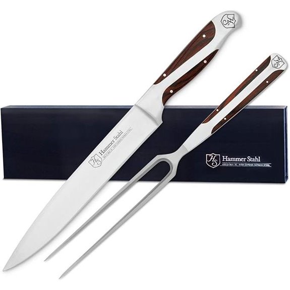 German Forged Meat Carving Knife & Fork Set