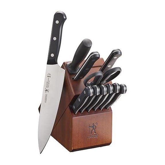 HENCKELS 12-Piece Knife Set with Walnut Handles