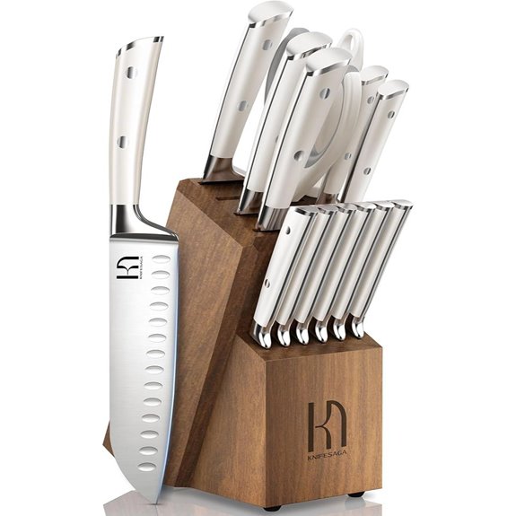 15-Piece Japanese High Carbon Stainless Steel Knife Set