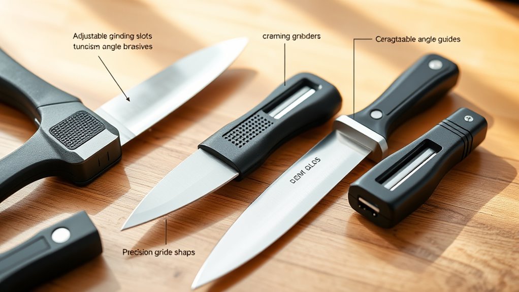 key sharpening features and safety