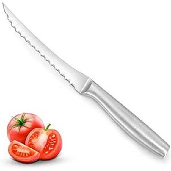 Tomato Knife with Serrated Blade for Easy Slicing