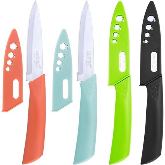 Paring Knife Set with Cover for Fruits and Veggies