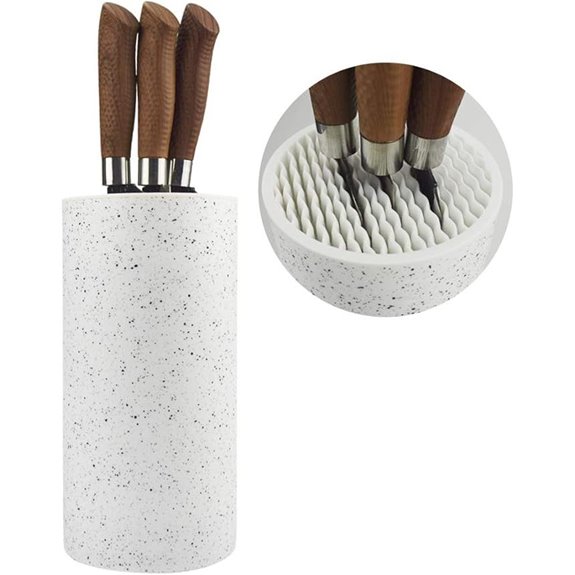 Toosbuc Universal Knife Block White Snowflake Dots