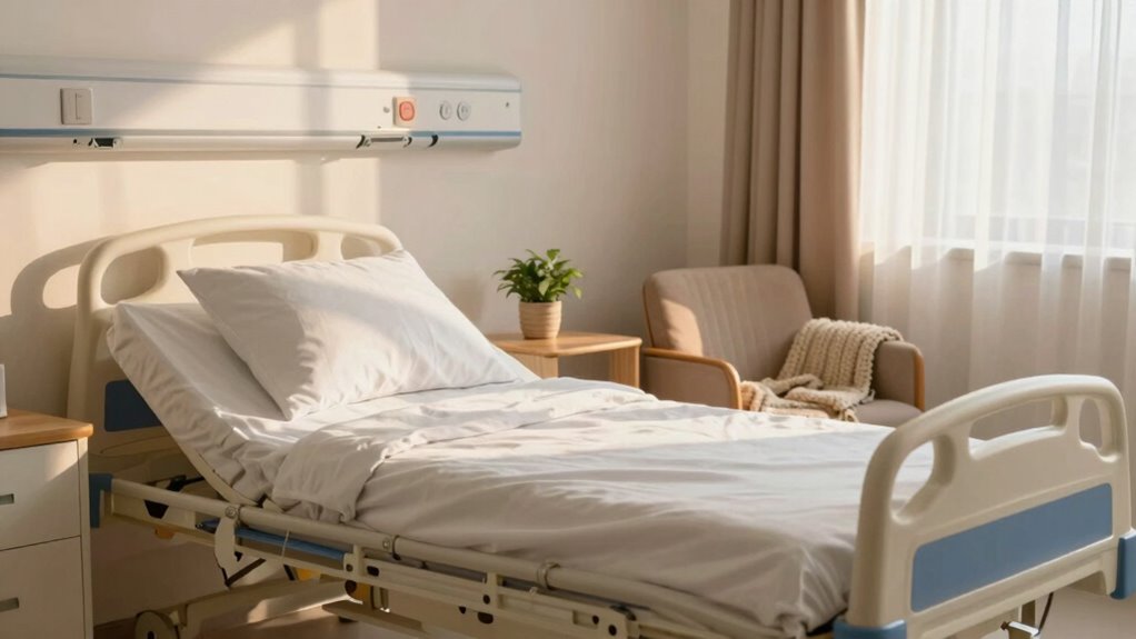 discussing hospital beds gently