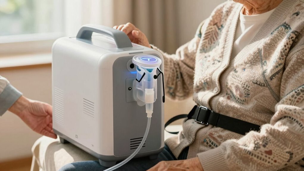 handle oxygen devices safely