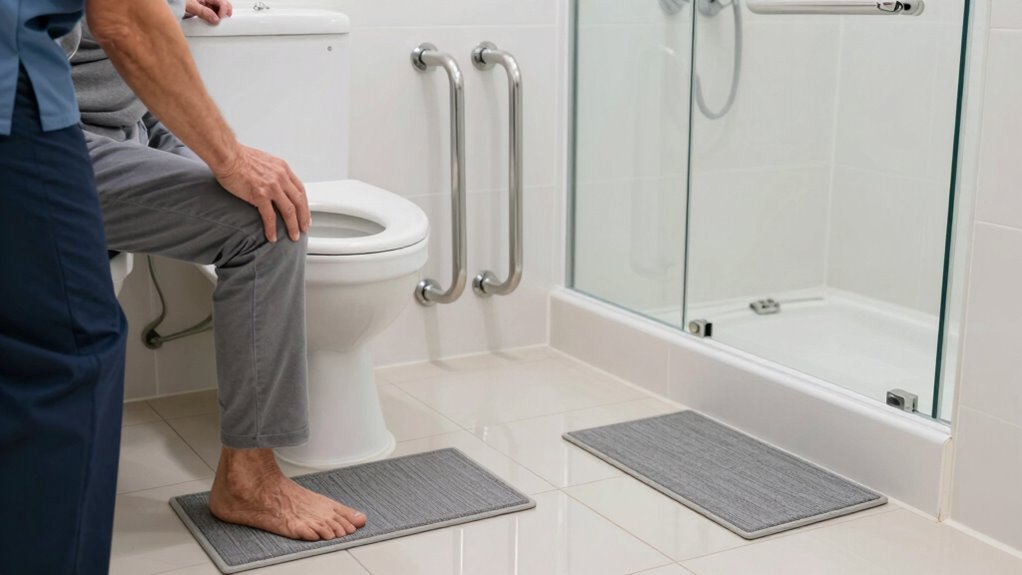 organized safe bathroom routines