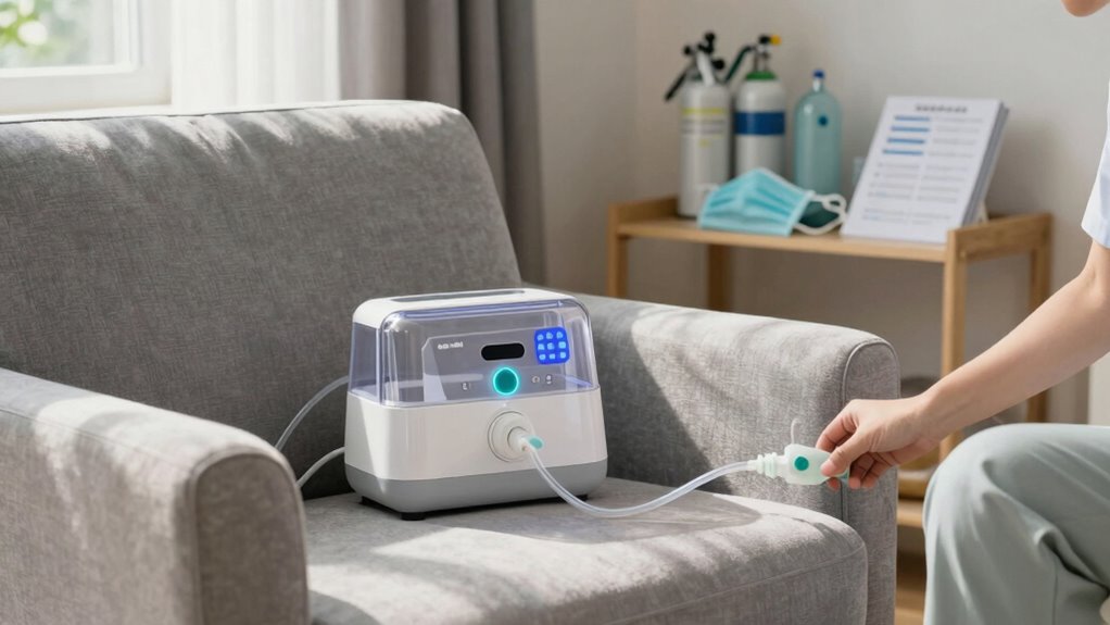 proper oxygen equipment setup