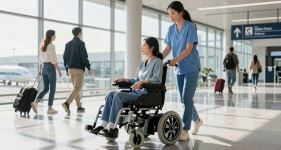 assistive travel with power chair