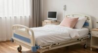 organized hospital bed setup