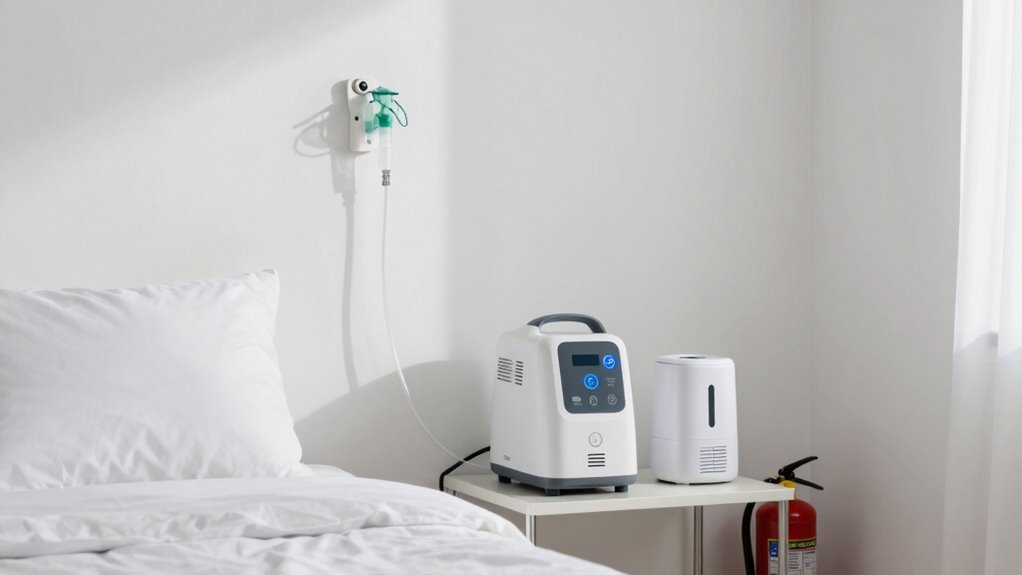 safe oxygen machine setup