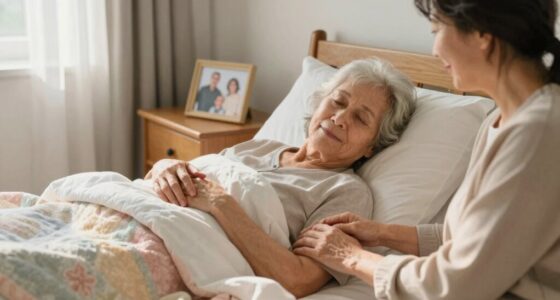 peaceful bedside family visits