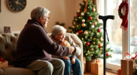 Yayayo Folding Cane with Seat and LED Light for Holiday Outings